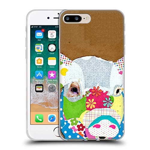 Image of Head Case Designs Officially Licensed Michel Keck Pig Animals Gel Case [Military Grade Protection] Compatible with Apple iPhone 7 Plus/iPhone 8 Plus and Compatible with MagSafe