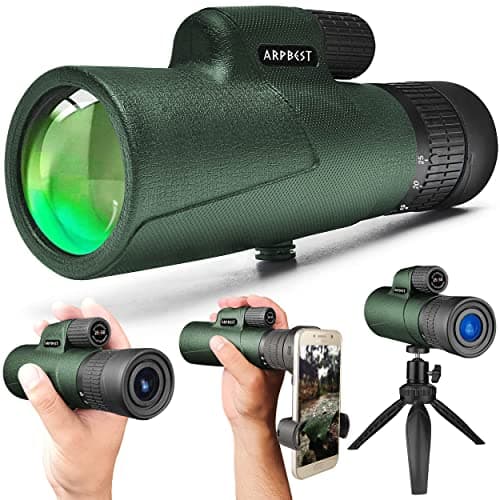 Image of ARPBEST 25X50 Monocular Telescope High Power with Smartphone Holder & Tripod - FMC Lens & BAK4 Prism - High Definition Monocular for Adults with Zoom Focus for Wildlife Bird Watching Hiking Camping