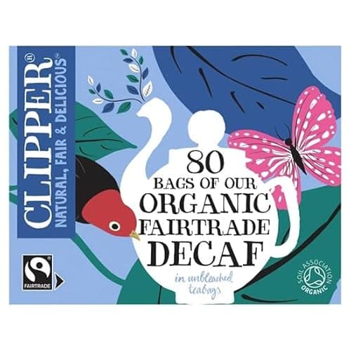 Image of Clipper Organic Everyday Decaf Tea Bags | Natural, Unbleached, Plant-Based Biodegradable & Non GM Black Tea Bags | | Eco Conscious, Organically Grown & Fair Trade Tea (80 Teabags)