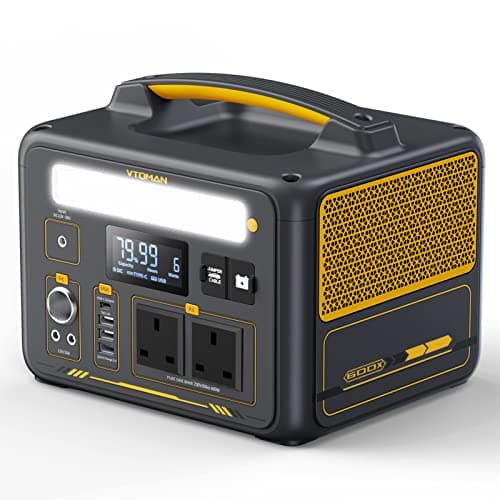 Image of VTOMAN Jump 600X Portable Power Station 600W - 299Wh Solar Generator LiFePO4 Battery Power Station with 600W Pure Sine Wave (Surge 1200W) AC Outlet, PD 60W USB-C, 3x Regulated 12V/10A DC for Camping