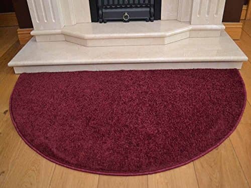 Image of Half Moon Dark Red Wine Burgundy Semi Circle Floor Rugs Rug Carpet Mat Cheap