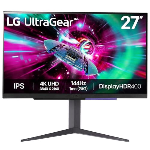 Image of LG UltraGear 4K Gaming Monitor 27GR93U, 27 inch, 4K, 144Hz, 1ms GtG, IPS Display, HDR 10, NVIDIA G-Sync compatible & AMD FreeSync, Smart Energy Saving, Displayport, HDMI