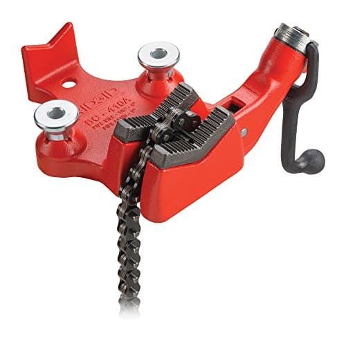 Image of RIDGID 40195 Model BC410 Top Screw Bench Chain Vice, 1/8-inch to 4-inch Bench Vice, Red