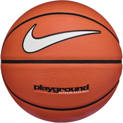 Image of Nike Everyday Playground Basketball 8P – Outdoor Street Basketball Ball – Durable Recreational Basketball – Delivered Deflated, Amber/Black/White, 7