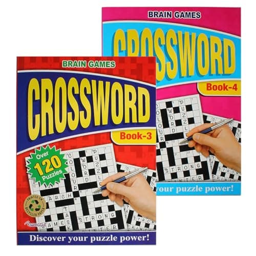 Image of Squiggle Martello P2164 A4 Crossword Puzzle Books, Set of 2