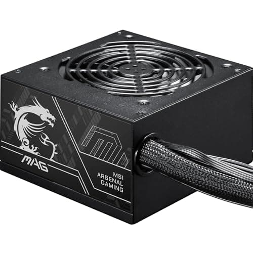 Image of MSI MAG A650BN PCIE5 II Power Supply Unit, 650W, 80 PLUS Bronze, ATX 3.1, PCIe 5.1 GPU Support, Native 12V-2x6, Dual-color 12V-2x6 connector, ATX PSU, Black Flat Cables