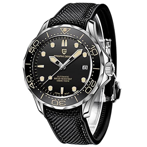 Image of Pagani Design 007-Model Men's Automatic Watches Japan Movement Rotating Ceramic Bezel Stainless Steel Waterproof Self Winding Wrist Watch