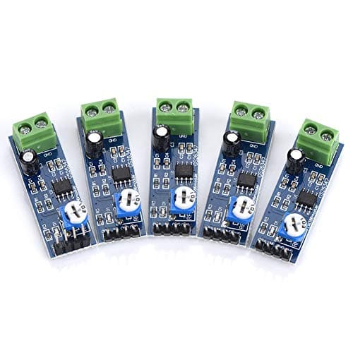 Image of Oumefar 5Pcs 200 Times Gain Audio Amplifier Board 5V-12V Audio Module LM386 Power Amplifier for Ek1236 L1P8