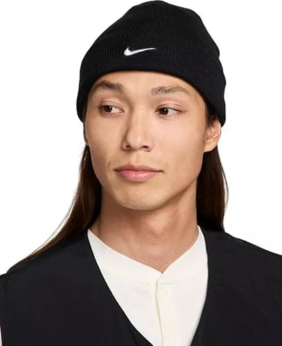 Image of Nike Terra HF0189 Swoosh Beanie Black/White