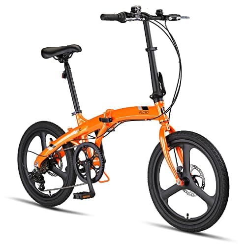 Image of PACTO Two - Folding bike, Aluminum frame, disc brakes, 6 gears, Easy folding, Dutch design, 20 inch, Orange