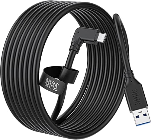 Image of SUPERUS Link Cable 5M Compatible with Oculus/Meta Quest 2/Quest 1, USB 3.0 to USB C Charger Cable, High Speed Data Transfer & Charging Cable, Accessories for VR Headset Gaming PC/Steam VR