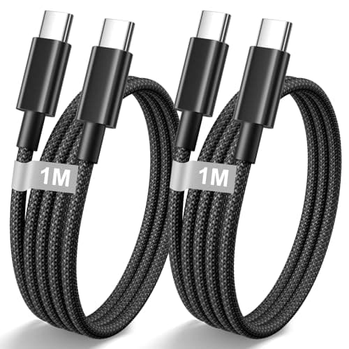 Image of AINPOW iPhone 15 16 Charger Cable 1M 2Pack, USB C to USB C Charger Cable 1M Nylon Fast Charging A-pple USB C Cable for iPhone Air/17/17 Pro/16 Pro Max/16 Plus/16/15,iPad Pro/Air,Macbook