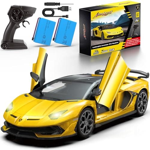 Image of AEROQUEST 1:14 Lamborghini Remote Control Car,2.4GHz Officially Licensed Lamborghini Model RC Toy Car for Boys Girls Birthday Gift