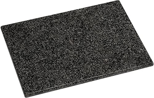 Image of Acense Premium Black Speckled Granite Chopping Board Kitchen Set, 40x30cm Worktop Saver and Cutting Board, Thick Counter Edge Chopping Board.