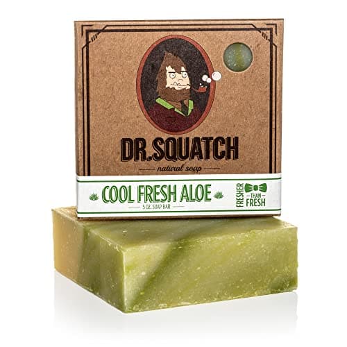 Image of Cool Fresh Aloe Soap for Men – Naturally Refreshing Aloe Vera Soap for Men with Organic Oils – Bar Handmade in USA by Dr. Squatch