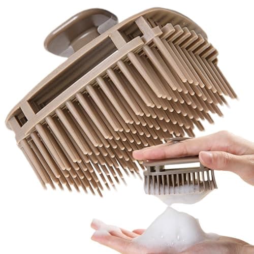 Image of Scalp Shampoo Brush - Square Design Scalps Cleaner - Soft Bristle Hair Massager & Scrubber - Scalp Massager Brush | for Wet & Dry Hair Men Women Hairs Care Shower Use