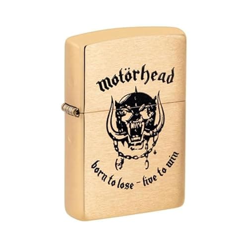 Image of Zippo Motörhead Born to Lose 60007755 Petrol Lighter Brass Unfilled