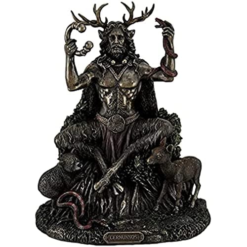 Image of Cernunnos Celtic Horned God Of Animals And The Underworld Statue 5 Inch, Resin Statue Statue Decorative Ornaments for Home Garden Decoration