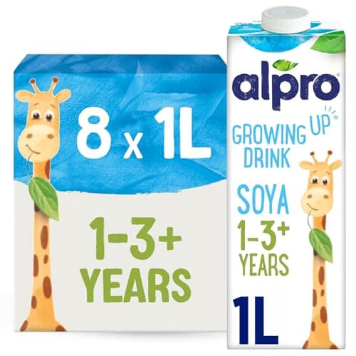 Image of Alpro Soya Growing Up Drink - Plant-Based Long Life Dairy Free & Lactose Free Milk Alternative - 1L (Pack of 8)