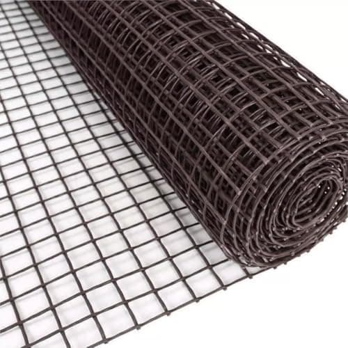 Image of Garden Mile General Purpose Garden Mesh Outdoor Indoor Fencing Plant Support Plastic Mesh Netting for Climbing Plants Protection Allotment Cover Pest Deterrent Heavy Duty Brown - 20mm, 0.5 x 5m
