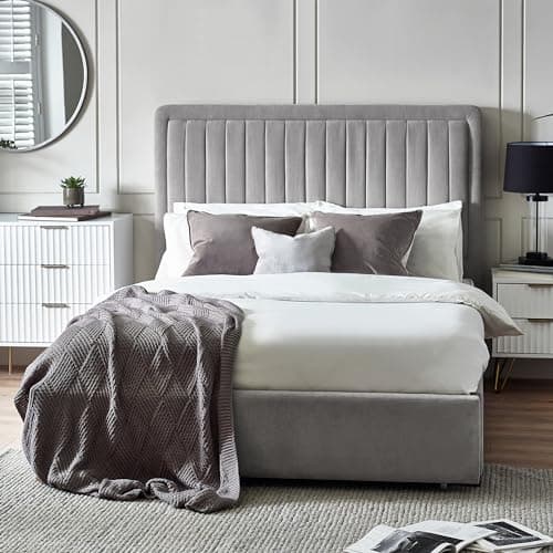 Image of Julian Bowen Savannah Double Bed 135Cm - Grey