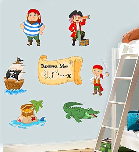 Image of Childrens Pirates Pack Wall Art Vinyl Printed Stickers Murals Decals