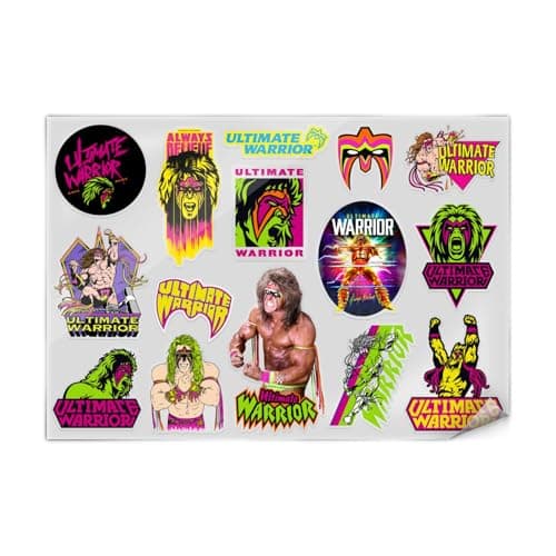 Image of Head Case Designs Officially Licensed WWE Icons The Ultimate Warrior Stickers & Skin Decals Compatible for Laptop Smartphone Gaming Notebook Luggage Bag Tumbler Scrapbook Locker