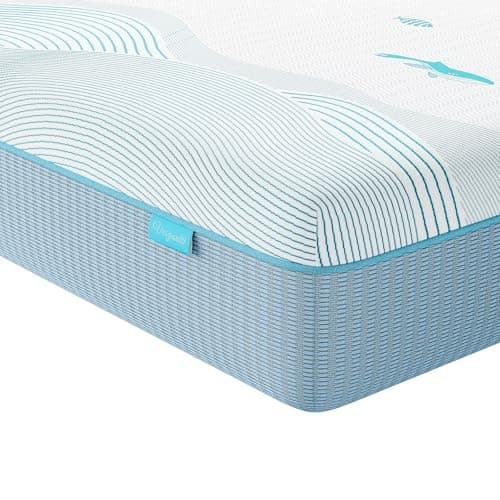Image of Vesgantti Single Mattress, 18CM Ocean-Inspired Single Memory Foam Mattress with Cooling Gel Foam and Breathable Mesh - Medium Firm, 90x190x18cm