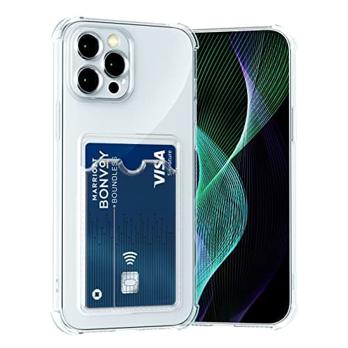 Image of AKABEILA Case for Samsung Galaxy A13 4G Clear Slim Phone Case Soft TPU Wallet Case Bag Cover with Card Slot Holder Shockproof 6.6 Inch