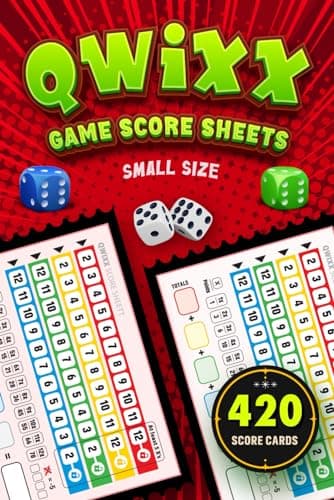 Image of Qwixx Game Score Sheets Small Size: 420 Full-Color Cards, Ideal for Teens and Adults (Qwix Scorecards)