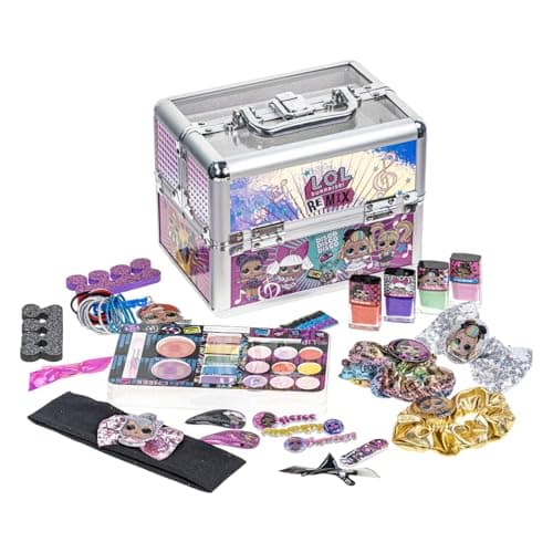 Image of L.O.L. Surprise! Kids Makeup Set for Girls, Includes Lip Gloss, Eye Shimmer, Nail Polish, Hair Accessories in Train case, Perfect for Parties, Sleepovers & Makeovers, Ages 5+, By Townley Girl