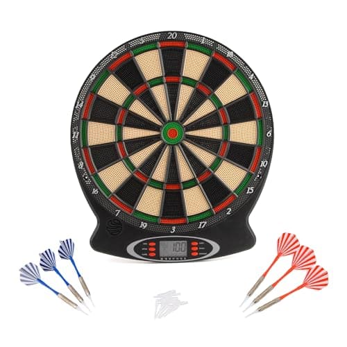 Image of Toyrific Electronic Dartboard with LED Display, 28 Games and 159 Modes, Safe Soft Tip Darts, Kids Dart Board, Automatic Scoring, for Children and Adults