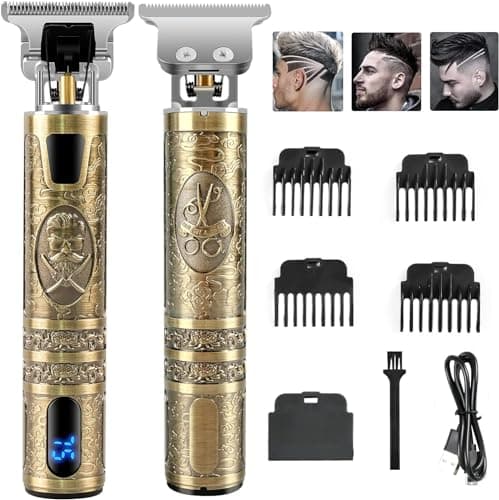Image of Hair Clippers Men Professional Beard Trimmer, Electric Self Hair Clippers with LCD Screen, Precision Outliner Trimmer-Smooth Clipping, Sharp Shavers-Rechargeable Battery