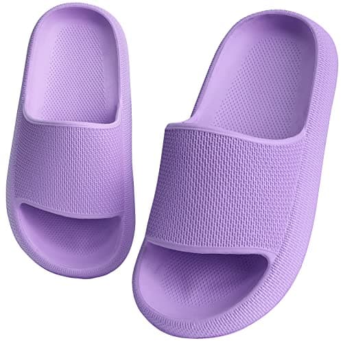Image of WYSFLY Kids Sliders Boys Girls House Slippers Non-slip Summer Beach Pool Slide Sandals Purple 2 UK