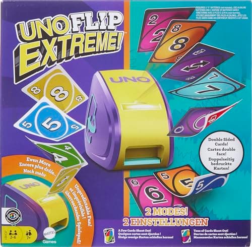 Image of UNO Flip Extreme Card Game for Kids, Adults & Family - Combines UNO Flip & Extreme in One Game! - JCH61