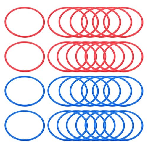 Image of PATIKIL Plastic Toss Ring 5.31 Inch, 30 Pack Sports Rings Toss Game Speed and Agility Practice Rings for Carnival Outdoor Games Supplies Bean Bags Throwing Yard Games, Red/Blue