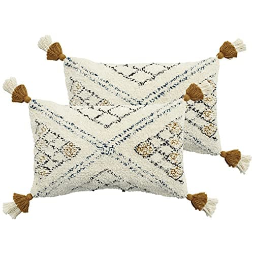 Image of furn. Atlas Polyester Filled Cushions (Twin Pack), Cotton, Ochre
