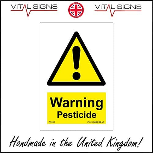 Image of WS156 Warning Pesticide SIGN farm farmer spray caution danger hazard keep clear 200mm x 300mm Sticker/Sav - White Background