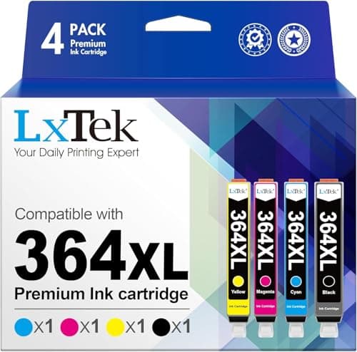 Image of LxTek 364XL Ink Cartridges Compatible for HP 364 364 XL Ink Cartridges Multipack for HP Photosmart 5510 5520 5524 6510 6520 6515 7510 7520 Deskjet 3070A 3520 Officejet 4610 4620 4622