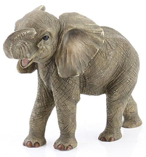Image of Baby African Elephant 'Missing You' Statue from Leonardo 'Out Of Africa' Collection - Realistic 11 Centimetre High Standing Figurine with Teardrop On Cheek - No. 4 of the Collection