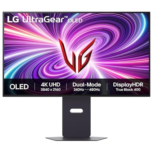 Image of LG UltraGear OLED Gaming Monitor 32GS95UV-B, 32 inch UHD 4K, Dual mode 4K: 240Hz / FHD: 480Hz, 0.03ms Response Time, NVIDIA G-Sync & AMD FreeSync Premium Pro, 7W Stereo speakers, DisplayPort, HDMI 2.1