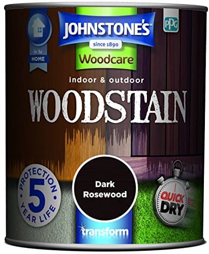 Image of Johnstone's Woodcare Indoor and Outdoor Woodstain - Dark Rosewood 750ml