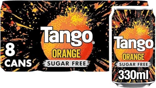 Image of Tango Assorted Soft Drinks Multipack 8 x 330ml – Mixed Flavours Fizzy Soda Cans, Refreshing Carbonated Beverages (Orange Original)
