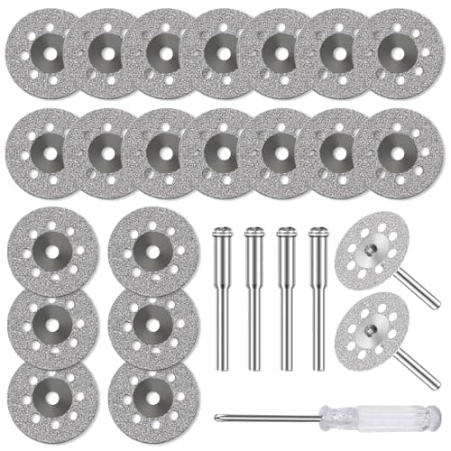 Image of Leogony 20 PCS Diamond Cutting Discs Set Compatible with Dremel Rotary Tools for Stone Cutting