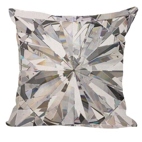 Image of Orythyra Diamond Crystal Cushion Cover 45x45cm Cotton Linen Pillow Cover Decorative Throw Pillows Farmhouse Decor for Home Cushion Case 18x18 Inch