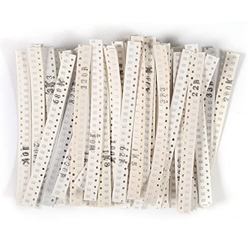 Image of AEDIKO 1500pcs 0805 SMD Resistor Kit 0805 Chip Resistor Assortment Kit 1% 1/8W 0.125W 60 Values 0 ohm-10M ohm Resistors