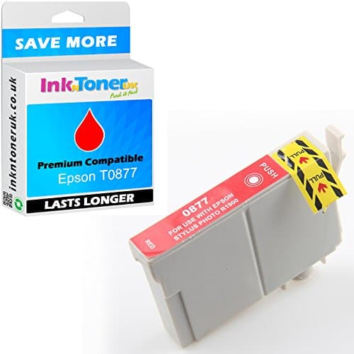 Image of Compatible T0877 Red Ink Cartridge (C13T08774010)