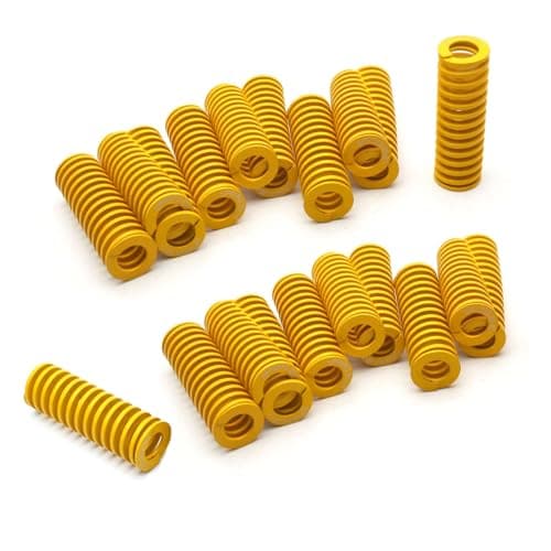 Image of DBOO 3D Printer Die Spring 20 Pack 8mm OD 20mm Long Light Load Compression Mould Die Spring Yellow