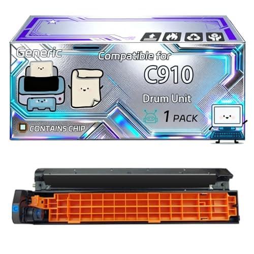 Image of C910 Drum Unit Compatible for Okidata OKI C910D C930 C960 Printers, With Chip, 20000 Pages, Vibrant Colours (1 Pack Cyan)