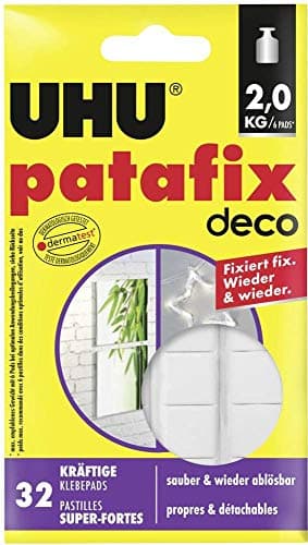 Image of UHU Patafix Homedeco 47910 Adhesive Pads Removable White